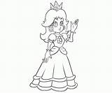Daisy Coloring Princess Pages Peach Popular Library Clipart Line sketch template