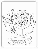 Coloring Recycling Kids Pages Recycle Printable Color Bin Preschoolers Reduce Reuse Garbage Sheets Preschool Worksheets Pail Rectangle Drawing Plastic Kindergarten sketch template