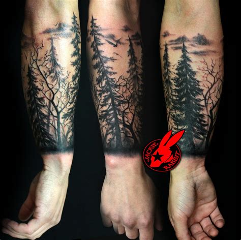 Tree Tattoo Arm Sleeve Tree Tattoo Forearm Nature Tattoo Sleeve Pine