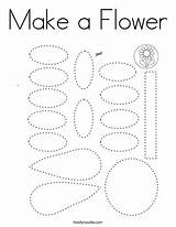 Flower Coloring Make Worksheets Noodle Choose Board Twistynoodle Preschool sketch template