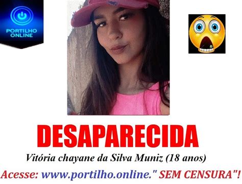 👉😱🚨🚓😠🤔😔jovem Desaparecida Vitória Chayane Da Silva Muniz 18 Anos