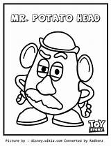Potato Head Mr Coloring Toy Story sketch template