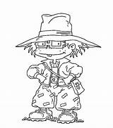 Coloring Chuckie Rugrats Pages Funny Characters Kids Printable Categories Disimpan Dari Silhouettes Neat sketch template