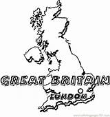 Coloring England Flag Map Getdrawings Great sketch template