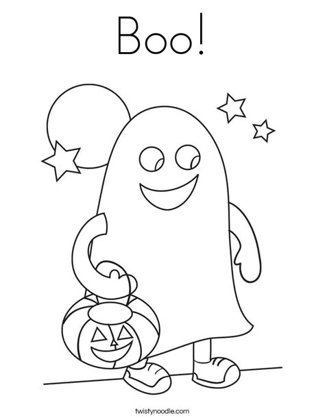 boo coloring page twisty noodle
