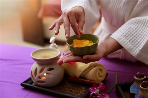 Premium Photo Asian Woman Enjoying A Salt Scrub Massage At Spa