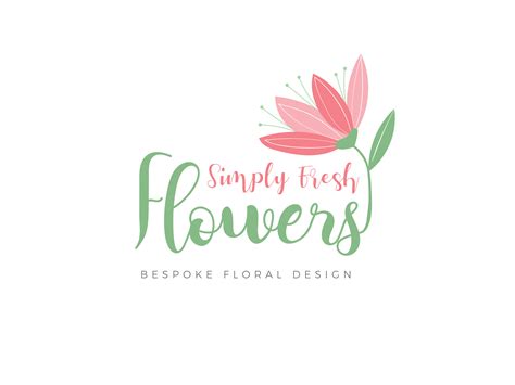 simple fresh flowers logo design  maja stevanovic  dribbble