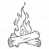 Fire Logs Abeka Log Clip Clipart Flames sketch template