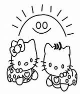 Coloring Hello Kitty Cute Pages Baby Kids Getcolorings sketch template
