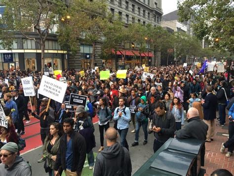 hundreds in san francisco protest police killings in peaceful rally