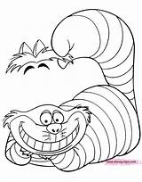 Alice Wonderland Coloring Cat Cheshire Pages Disney Drawing Book Lifts Eyebrows Getdrawings Funstuff Disneyclips sketch template