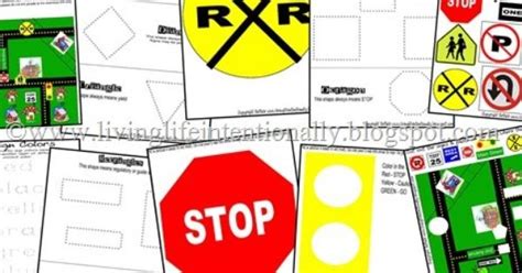 preschool printables pack traffic signs  preschool