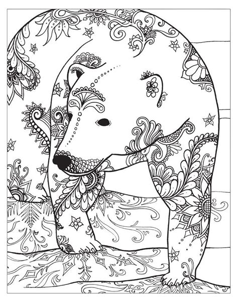 winter coloring pages  adults  coloring pages  kids bear