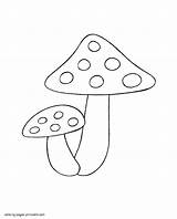 Kindergarten Coloring Mushrooms Activities Color Pages Printable Sheets Nature sketch template