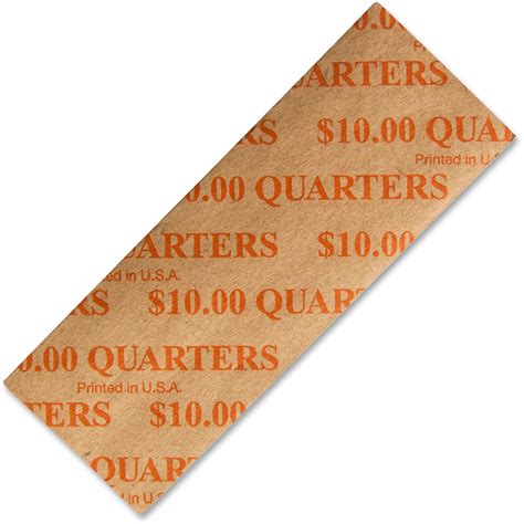 pm pmc color coded flat coin wrappers  pack orange
