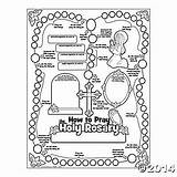 Rosary Coloring Pray Ceasing Without Mission Template Kids sketch template