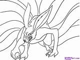 Nine Naruto Coloring Draw Pages Fox Tails Tailed Easy Para Colorir Desenhos Shippuden Drawings Desenho Drawing Cliparts Raposa Tail Imprimir sketch template
