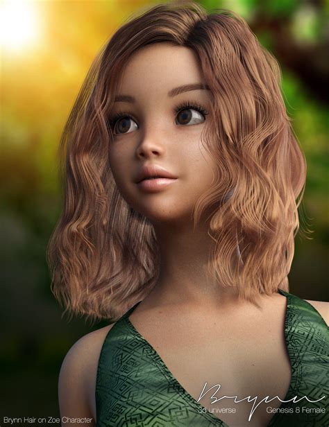 brynn character hair and expressions for genesis 8 female s daz 3d