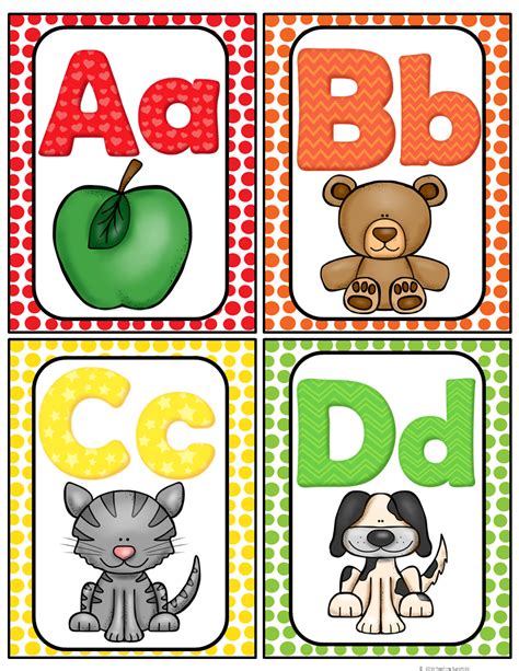 kindergarten alphabet cards  printable alphabet mini flash