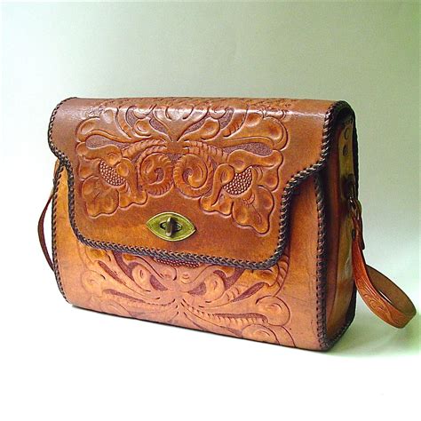 leather tooled purse iucn water