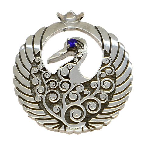 leleka crane silver pendant varr  london