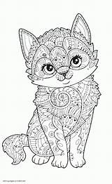 Coloring Animal Pages Adults Animals Adult Printable Cute Cat Print Colouring Sheets Kids Books Mandala Zoo Info Puppy Look Other sketch template
