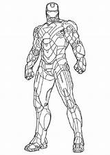 Iron Man Marvel Avengers Coloring Mark A4 Ironman Pages Printable Books Last sketch template