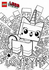 Lego Coloring Unikitty Movie Pages Unicorn Printable sketch template