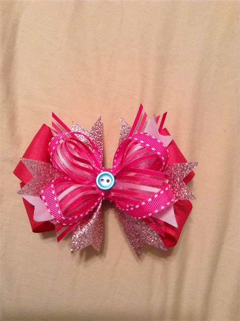pink hair bow pink hair bows brooch diy fashion moda bricolage