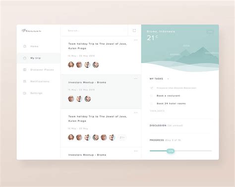 planner dashboard concept web design ledger