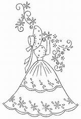 Embroidery Vintage Patterns Designs Sunbonnet Sue Lady Southern sketch template