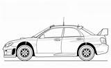 Subaru Impreza Coloring Pages Cars Printable Supercoloring Categories sketch template