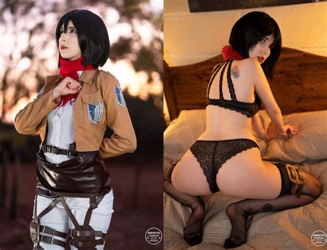 mikasa ackerman in and out of her clothes ~ kerocchi porn