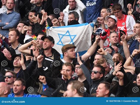 ajax ultras display israel flag editorial photo image  english champions