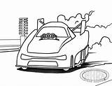 Racing Car Funny Kids Coloring Nhra Color Downloadable Fuel sketch template