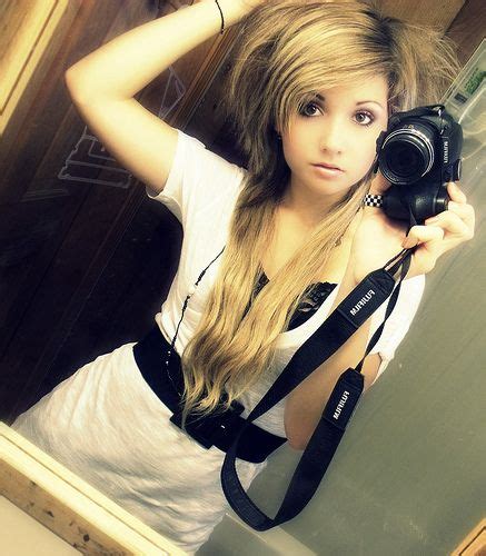 Scene Girl Taking A Picture Of Herself Blonde Scene Hair