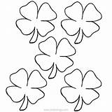 Clover Xcolorings Clovers sketch template