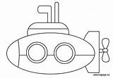 Submarine Coloringpage Submarino sketch template