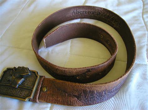 Fs Abercrombie And Fitch Brown Leather Belt Size 34 Clublexus