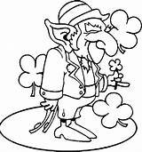 Leprechaun Outline Clipart Cartoon Cliparts Library Coloring Pages sketch template