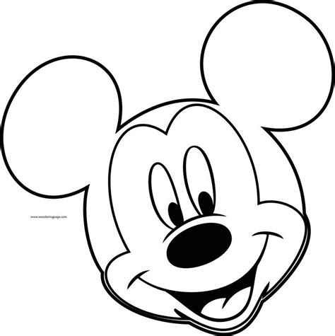 mickey mouse coloring pages face  coloring pages