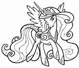 Celestia Coloring Pony Pages sketch template