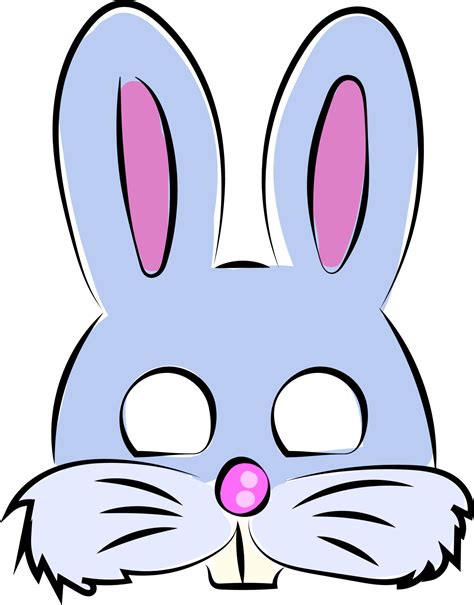 rabbit mask illustration vector  white background  vector