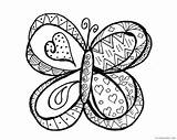 Coloring4free Coloring Pages Doodle Printable Adults Butterfly sketch template