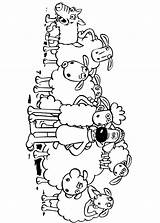 Shaun Colorare Ausmalbilder Schaf Oveja Bitzer Pecora Vita Ovejas Disegno Pecore Ovelhas Cartonionline Sheeps sketch template
