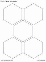 Hexagon Printable Timvandevall sketch template