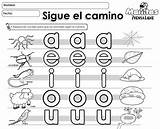 Vocales Preescolar Cuento Imprime Sigue Colorea Camino sketch template