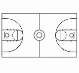 Coloring Court Basketball sketch template