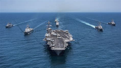 showdown u s moving third carrier strike group near north korea