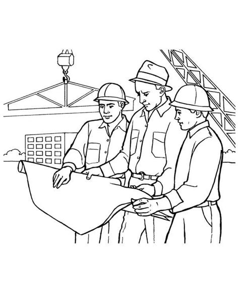 construction workers coloring pages learny kids